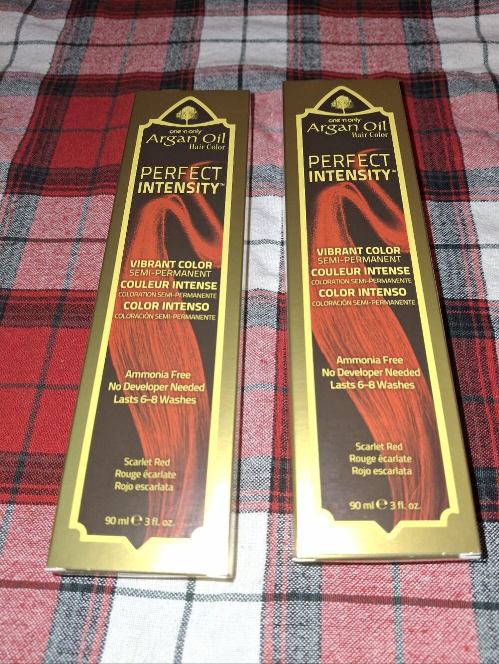 Pack of 2 One 'n Only Argan Oil Perfect Intensity Scarlet Red New